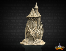 Load image into Gallery viewer, Fate's End Towers Skeletal Dice Tower